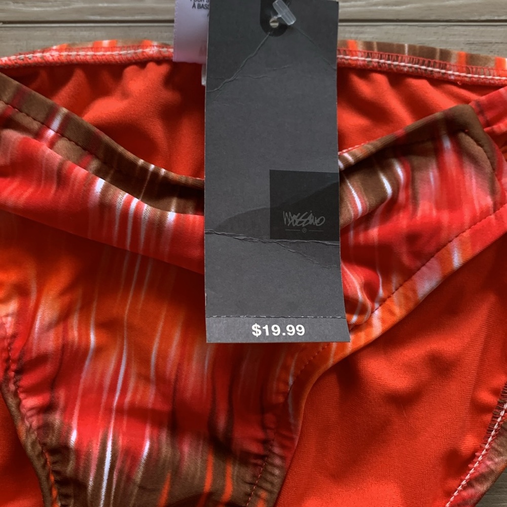 NWT Target Mossimo Orange and Brown Bikini Bottoms S Top & M Bottom - Picture 5 of 14